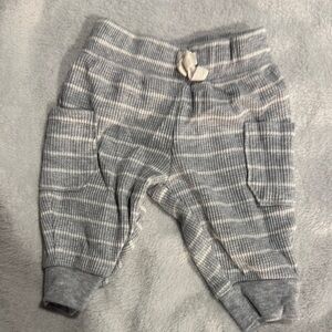 Gray Striped Kids Bottoms